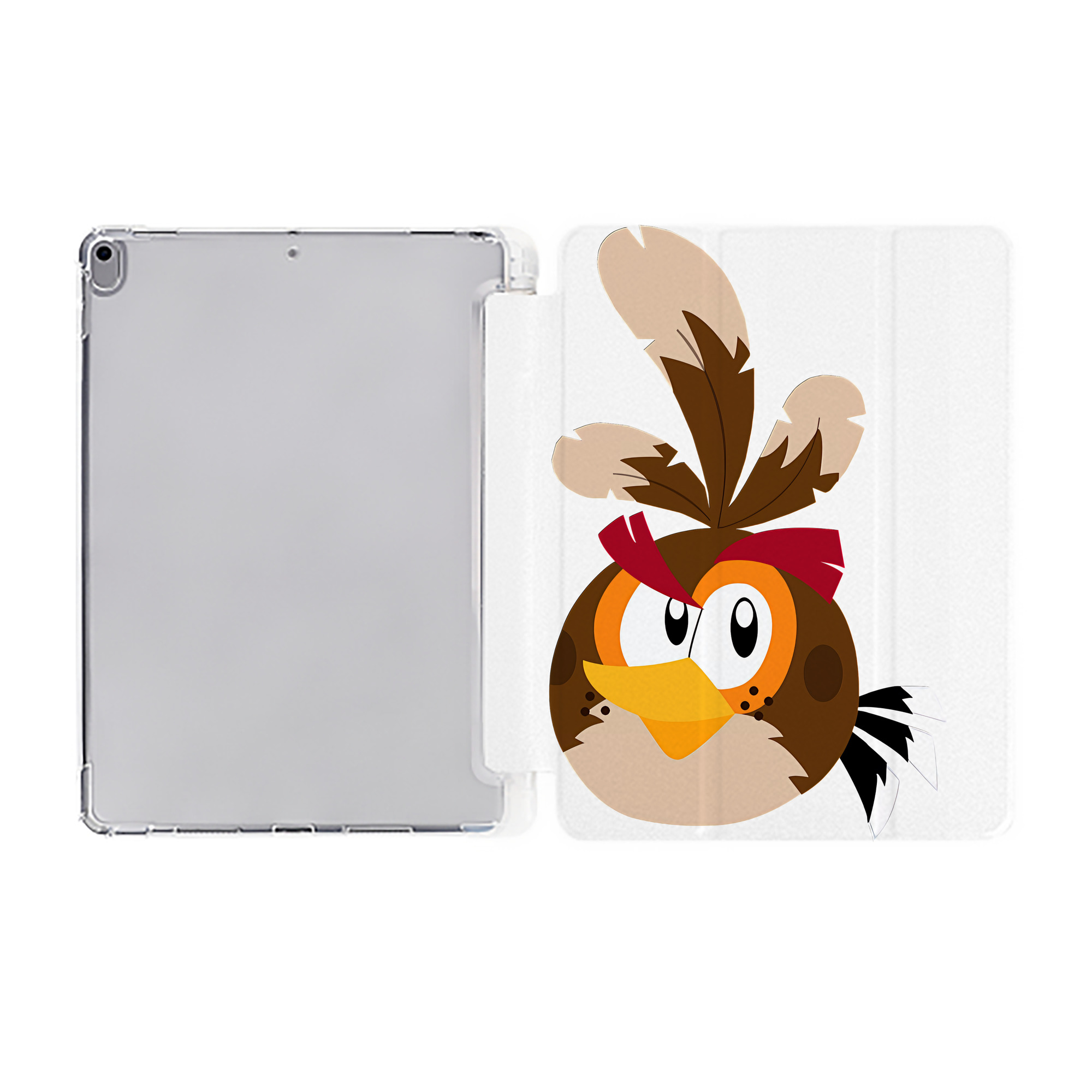 （画像用） Angry Birds アングリーバード IPad ケース ペン収納付き 三つ折りスタンド PUレザー×シリコン 対応機種9.5/10.5/10.9インチ